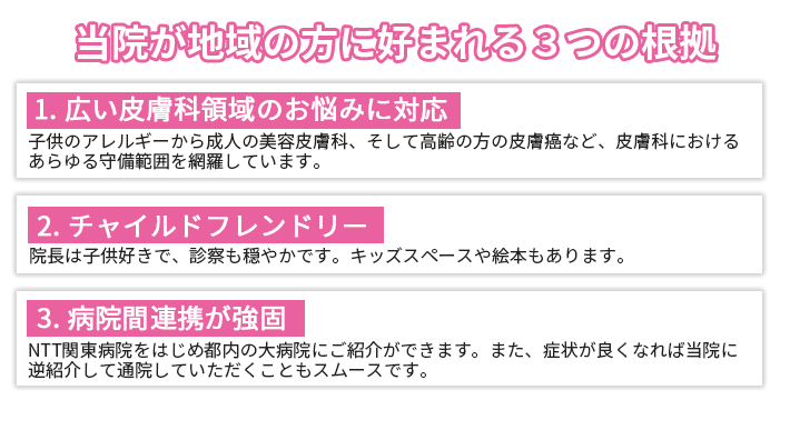 当院が地域の方に好まれる3つの根拠